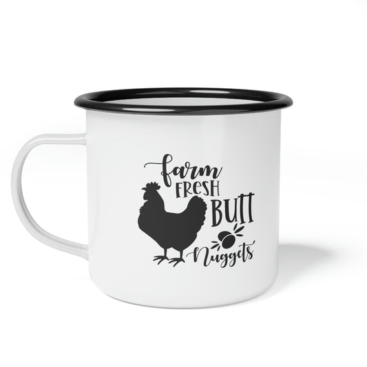 Butt Nuggets Enamel Camp Cup